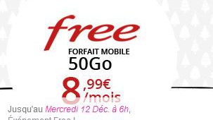 Forfat Free Mobile 50 Go à vie