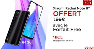 Forfait Free Mobile avec Redmi Note 8 offert