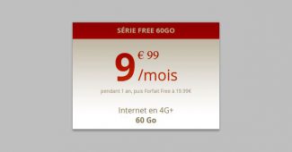 Offre 60 Go Série Free du mois de janvier