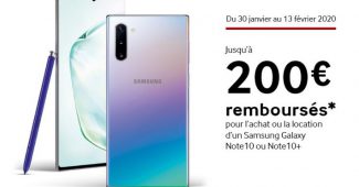 La Promo pour le Samsung Galaxy Note 10 chez Free