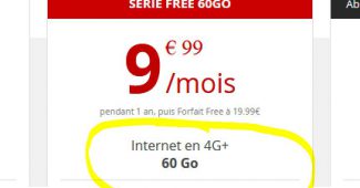 Série Free à 60 Go en mars