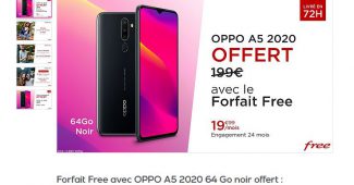 Veepee du Forfait Free Mobile avec Oppo offert